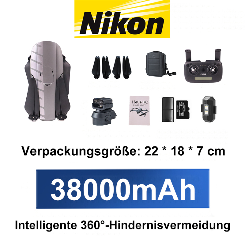(Aktualisierte Version) bietet eine 8K-Auflösung, eine Reichweite von bis zu 18 Kilometern, eine Flugzeit von 8 Stunden, eine maximale Flughöhe von 1000 Metern und kann Hindernissen bei Tageslicht automatisch ausweichen.